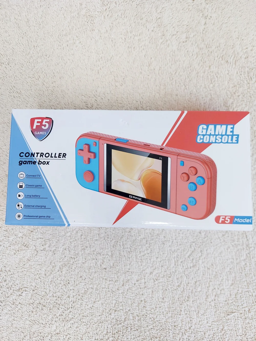 F5 Retro Handheld Portable Game Console NWT Travel Vacation Athleisure